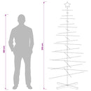 vidaXL Fém karácsonyfa állvánnyal KUOPIO 210 cm Acél Fehér
