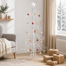 vidaXL Fém karácsonyfa KUOPIO 150 cm acél White