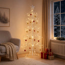 vidaXL Fém karácsonyfa KUOPIO 150 cm acél White