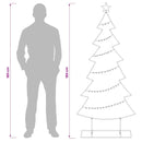 vidaXL Fém karácsonyfa állvánnyal KUOPIO 180 cm Acél Arany