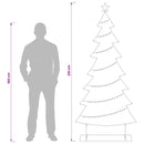 vidaXL Fém karácsonyfa állvánnyal KUOPIO 210 cm Acél Arany