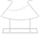 vidaXL Fém karácsonyfa állvánnyal KUOPIO 125 cm Acél Fehér