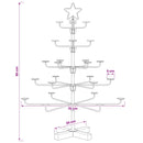 vidaXL Fém karácsonyfa tartóval KUOPIO 90 cm Acél Arany