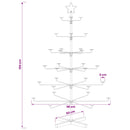 vidaXL Fém karácsonyfa tartóval KUOPIO 150 cm Acél Arany