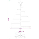 vidaXL Fém karácsonyfa KUOPIO 90 cm Acél Fekete