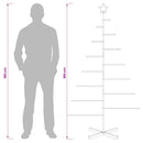 vidaXL Fém karácsonyfa állvánnyal KUOPIO 180 cm Acél Fekete