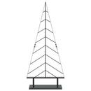 vidaXL Fém karácsonyfa állvánnyal KUOPIO 125 cm Acél Fekete