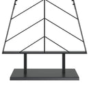 vidaXL Fém karácsonyfa állvánnyal KUOPIO 150 cm Acél Fekete