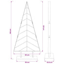 vidaXL Fém karácsonyfa állvánnyal KUOPIO 150 cm Acél Fekete