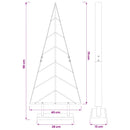 vidaXL Fém karácsonyfa állvánnyal KUOPIO 90 cm Acél Arany