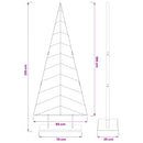vidaXL Fém karácsonyfa állvánnyal KUOPIO 210 cm Acél Arany