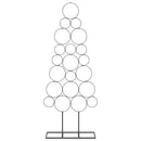 vidaXL Fém karácsonyfa KUOPIO 125 cm Acél Fekete