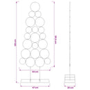 vidaXL Fém karácsonyfa KUOPIO 125 cm Acél Fekete