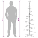 vidaXL Fém karácsonyfa állvánnyal KUOPIO 180 cm Meleg fehér Acél