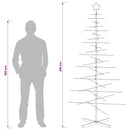 vidaXL Fém karácsonyfa állvánnyal KUOPIO 210 cm Meleg fehér Acél