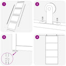 vidaXL Csúszó ajtó 76 x 205 cm Edzett Üveg és Alumínium