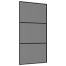 vidaXL Csúszó ajtó 102 x 205 cm Edzett Üveg és Alumínium