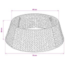 vidaXL Karácsonyfakollekció Kerek Barna Ø 75 x 25 cm Vízi jácint
