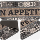 vidaXL Konyhai szőnyeg Szürke jó étvágyat 180 x 60 cm 100% Poliamid