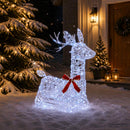 vidaXL 3D karácsonyi rénszarvas LOVIISA 140 LED Kék 55 x 22 x 63 cm