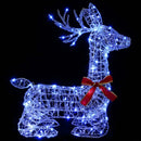 vidaXL 3D karácsonyi rénszarvas LOVIISA 140 LED Kék 55 x 22 x 63 cm