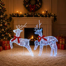 vidaXL Karácsonyi rénszarvas 2 db 40 LED Kék 43 x 19 x 65 cm