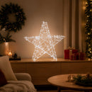 vidaXL 3D karácsonyi csillag 120 LED Hideg fehér 55 x 53,5 x 10 cm