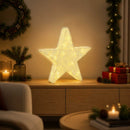 vidaXL 3D karácsonyi csillag 50 LED Meleg fehér 55 x 53,5 x 10 cm
