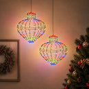 vidaXL Karácsonyi csúcsdísz világítás 2 db 384 LED Többszínű