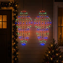 vidaXL Karácsonyi csúcsdísz világítás 2 db 640 LED Többszínű