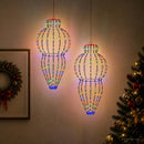vidaXL Karácsonyi csúcsdísz világítás 2 db 640 LED Többszínű