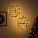 vidaXL Karácsonyi csúcsdísz világítás 2 db 400 LED Meleg fehér