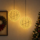 vidaXL Karácsonyi csúcsdísz világítás 2 db 1000 LED Meleg fehér