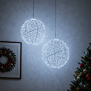 vidaXL Karácsonyi csúcsdísz világítás 2 db 1500 LED Hideg fehér