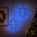 vidaXL Karácsonyi csúcsdísz világítás 2 db 600 LED Kék