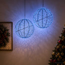 vidaXL Karácsonyi csúcsdísz világítás 2 db 1500 LED Kék