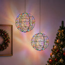 vidaXL Karácsonyi csúcsdísz világítás 2 db 600 LED Többszínű
