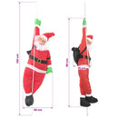 vidaXL Kötélen függő Mikulás Piros 30 x 15 x 130 cm Poliészter