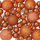 vidaXL Karácsonyi gömb készlet 88 db Bronz Ø 6 cm Műanyag