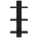 vidaXL Falpolc Fekete Tölgy 30 x 13,5 x 64,5 cm Szerelt Fa