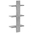 vidaXL Falpolc Betonszürke 30 x 13,5 x 64,5 cm Szerelt Fa