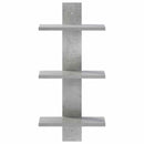 vidaXL Falpolc Betonszürke 30 x 13,5 x 64,5 cm Szerelt Fa