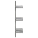 vidaXL Falpolc Betonszürke 30 x 13,5 x 64,5 cm Szerelt Fa