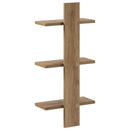 vidaXL Falpolc Kézműves Tölgy 30 x 13,5 x 64,5 cm Szerelt Fa