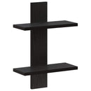 vidaXL Falpolc Fekete Tölgy 30 x 13,5 x 43 cm Szerelt Fa