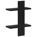 vidaXL Falpolc Fekete Tölgy 30 x 13,5 x 43 cm Szerelt Fa
