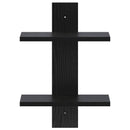 vidaXL Falpolc Fekete Tölgy 30 x 13,5 x 43 cm Szerelt Fa