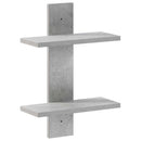 vidaXL Falpolc Betonszürke 30 x 13.5 x 43 cm Szerelt Fa