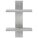 vidaXL Falpolc Betonszürke 30 x 13.5 x 43 cm Szerelt Fa