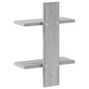 vidaXL Falpolc Szürke Sonoma 30 x 13,5 x 43 cm Szerelt Fa